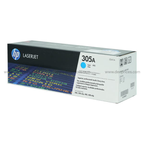 HP 305A CE411A ตลับหมึกโทนเนอร์ สีฟ้า (Original) - Image 4