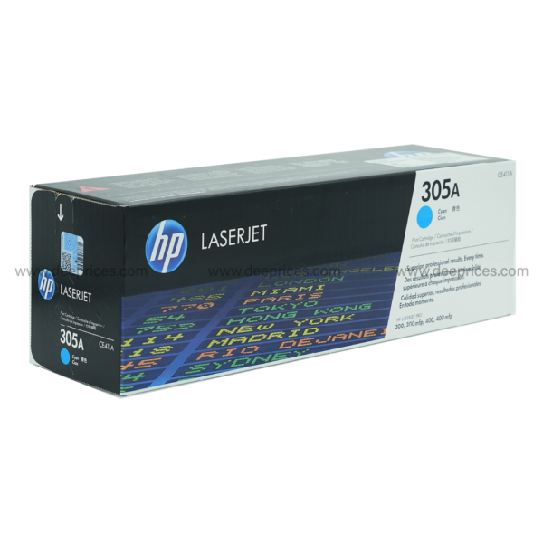 HP 305A CE411A ตลับหมึกโทนเนอร์ สีฟ้า (Original) - Image 3